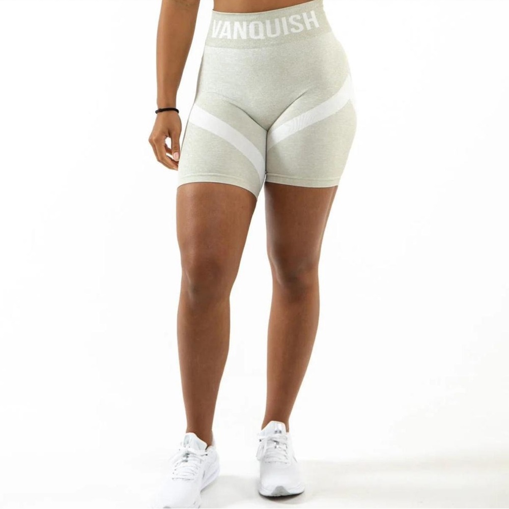 Vanquish Nude & Cream Compression Biker Athletic Shorts Size Medium